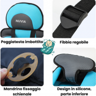 Seggiolino per auto per bambini 1-10 anni Nuvia - immagine 4